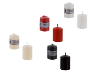 2" x 3" Unscented Dome Top Press Pillar Candles - Choose Your Color(s)