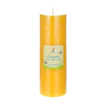 3" x 9" Round Insect Repelling Citronella Pillar Candles - Choose Your Color(s)
