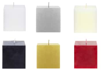 3"x 3" Unscented Square Pillar Decor Candles - Choose Your Color(s)
