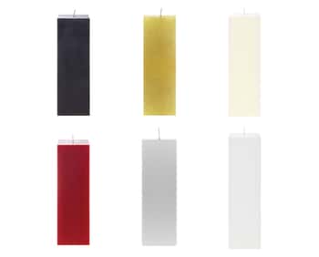 2"x 3" Unscented Square Pillar Decor Candles - Choose Your Color(s)