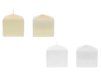3" x 3" Unscented Dome Top Square Pillar Candle - Choose Your Color(s)