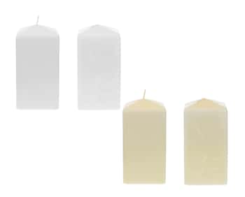 3" x 6" Unscented Dome Top Square Pillar Candle - Choose Your Color(s)