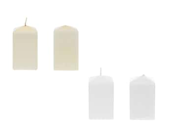 2" x 3" Unscented Dome Top Square Pillar Candle - Choose Your Color(s)