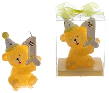 Teddy Bear 1st Birthday Candles