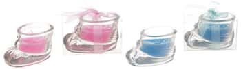 Glass Baby Shoe Scented Candle in Gift Box
