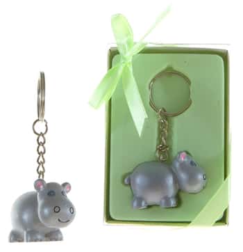 Baby Hippo Poly Resin Key Chains