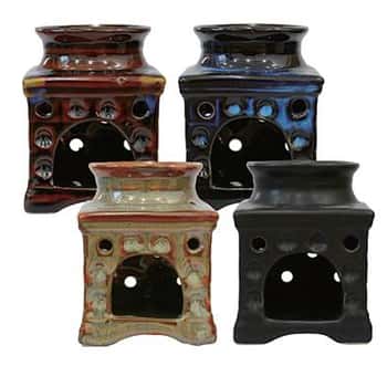 4" Ancient Asian Design Oil Burner - Asst