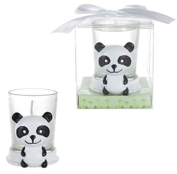 Baby Panda Poly Resin Candle Set w/ Gift Box