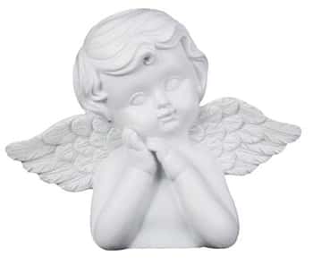 Angel Resting on Hand Poly Resin Plaque