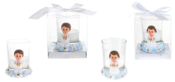Praying Toddler Poly Resin Candle Set w/ Gift Box