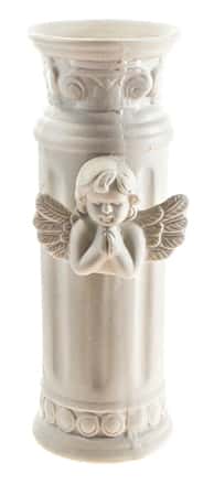 Praying Angel with Open Wings Porcelain Round Vase