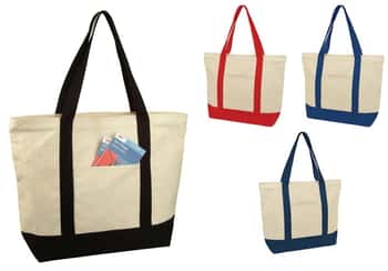 22" Deluxe Cotton Canvas Tote Bags