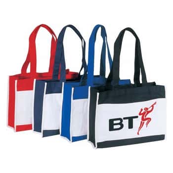 Two Tone Cotton Tote Bags w/ Dual Carrying Handles - Choose Your Color(s)