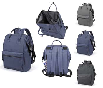 22" Wide-Mouth Computer Backpacks w/ Tablet Storage & Mesh Pockets - Choose Your Color(s)