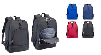 18" Poly Laptop Backpacks w/ Padded Back Panel - Choose Your Color(s)