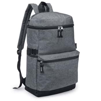 Heathered Computer Backpack w/ Padded Back Panel [GREY HEATHER]