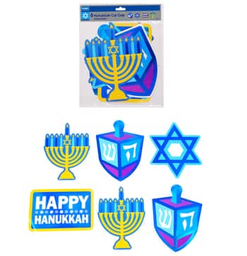 Hanukkah Paper Cut-Outs - 6-Packs