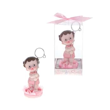 Newborn Baby Party Favors w/ Metal Coil Card Holders & Clear Designer Gift Box - Choose Your Color(s)