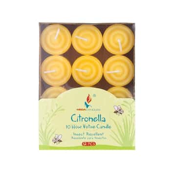 10-Hours 1.5" Citronella Votive Candles w/ Designer Box - 12-Pack - Choose Your Color(s)