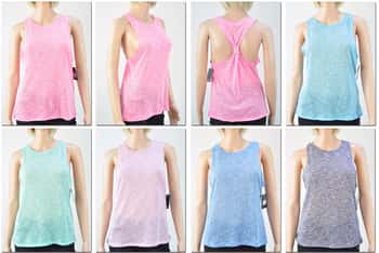 Lady's Tank Tops - Tied Open Back - Assorted Colors - Sizes S-XL