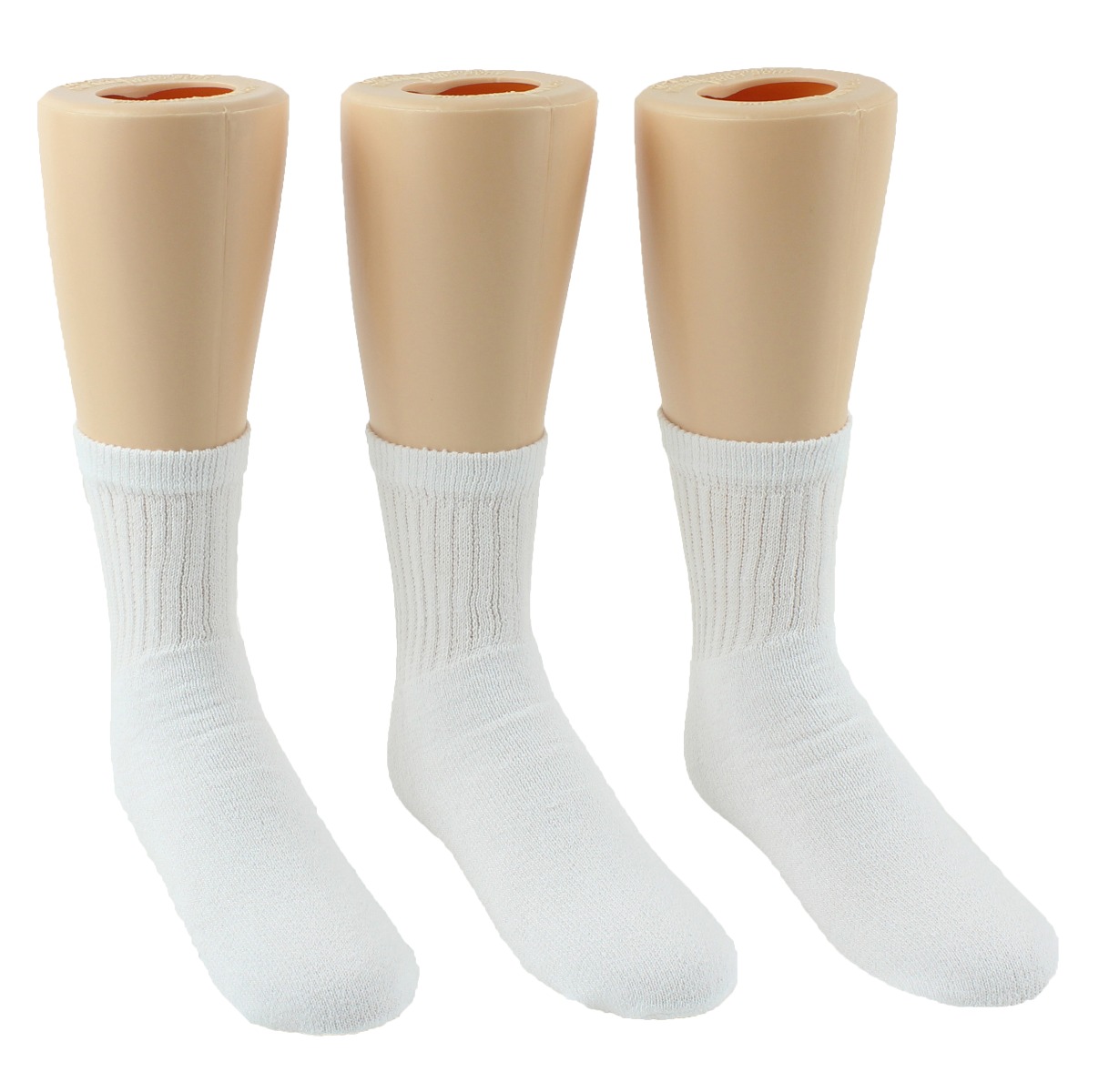 Boy's & Girl's Athletic Tube Socks - White - Size 6-8