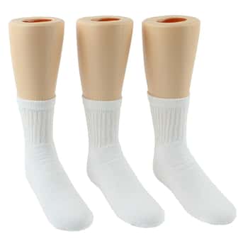 Children's Cotton Athletic Tube Socks - White - Size 6-8