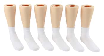 Boy's & Girl's Novelty Crew Socks - White - Size 6-8