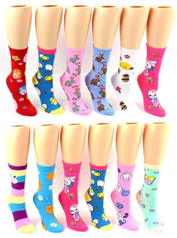 Women's Trampoline Non-Skid Grip Ankle Socks - Assorted Colors - Size 9-11