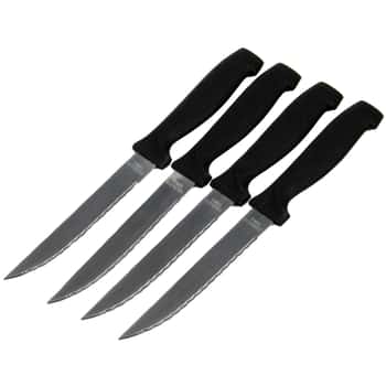 4 Piece Serated Stainless Steel Steak Knife Sets