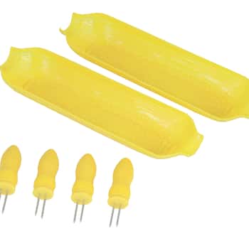 Corn Dishes with 4 Corn Holders