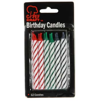 Large Spiral Birthday Candle - 12-Packs