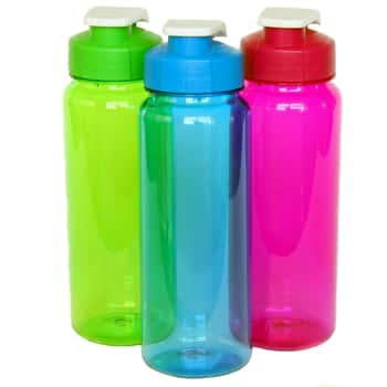 Flip Top Plastic Water Bottle - 21 oz.