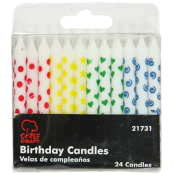 Patterned Candles - 24-Packs