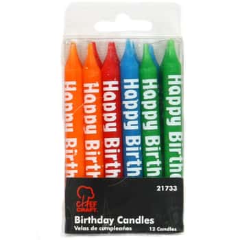 Happy Birthday Candles - 12-Packs
