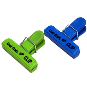 2 Piece Green & Blue Mini Bag Clip Sets