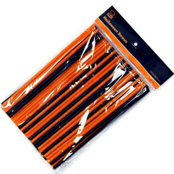 Flexible Halloween Straws - 100-Pack