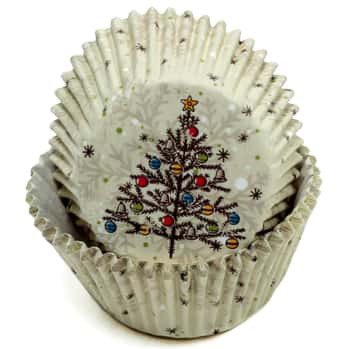 Christmas Tree Baking Cups - 50-Pack