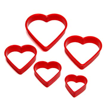 5 Piece Heart Cookie Cutter Sets