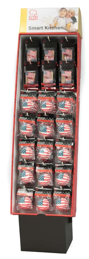 USA Baking Cups and Toothpicks in Floor Display
