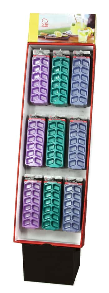 Stacking Ice Cube Trays in Floor Display