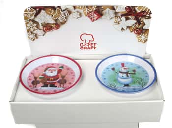 Round Christmas Trays in Floor Display