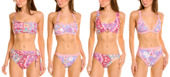Junior's Women's High Fashion Two-Piece Swimsuits - Bohemian & Floral Print - Sizes 4-12