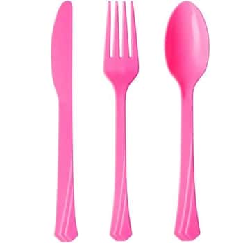 Hot Pink Cutlery Combos - 24-Packs - Hanna K. Signature