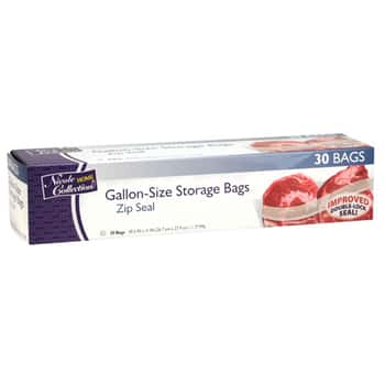 Gallon - Zip Seal Storage Bags - 30-Packs - Nicole Home Collection