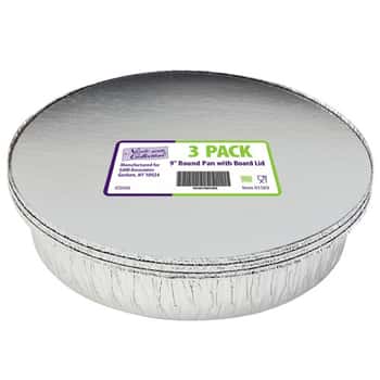 Aluminum 9" Round Pan w/ Board Lid 3-Packs - Nicole Home Collection