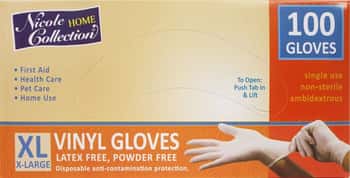 Extra Large Powder Free Vinyl Gloves - Nicole Home Collection