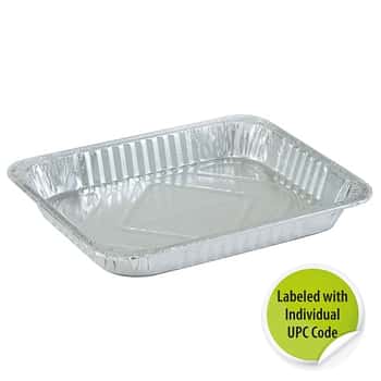 Aluminum 1/2 Size Shallow Pan - Individually Labeled w/ Upc - Nicole Home Collection