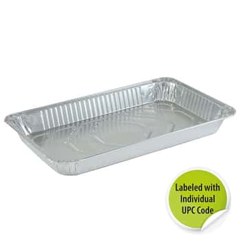 Aluminum Full Size Medium Deep Pan- Individually Labeled w/ Upc - Nicole Home Collection
