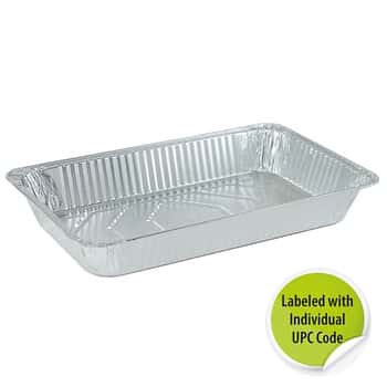 Aluminum Full Size Deep Pan - Individually Labeled w/ Upc - Nicole Home Collection