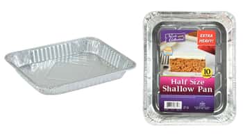 Banded - Half Size Shallow Aluminum Pan - 10-Packs - Nicole Home Collection